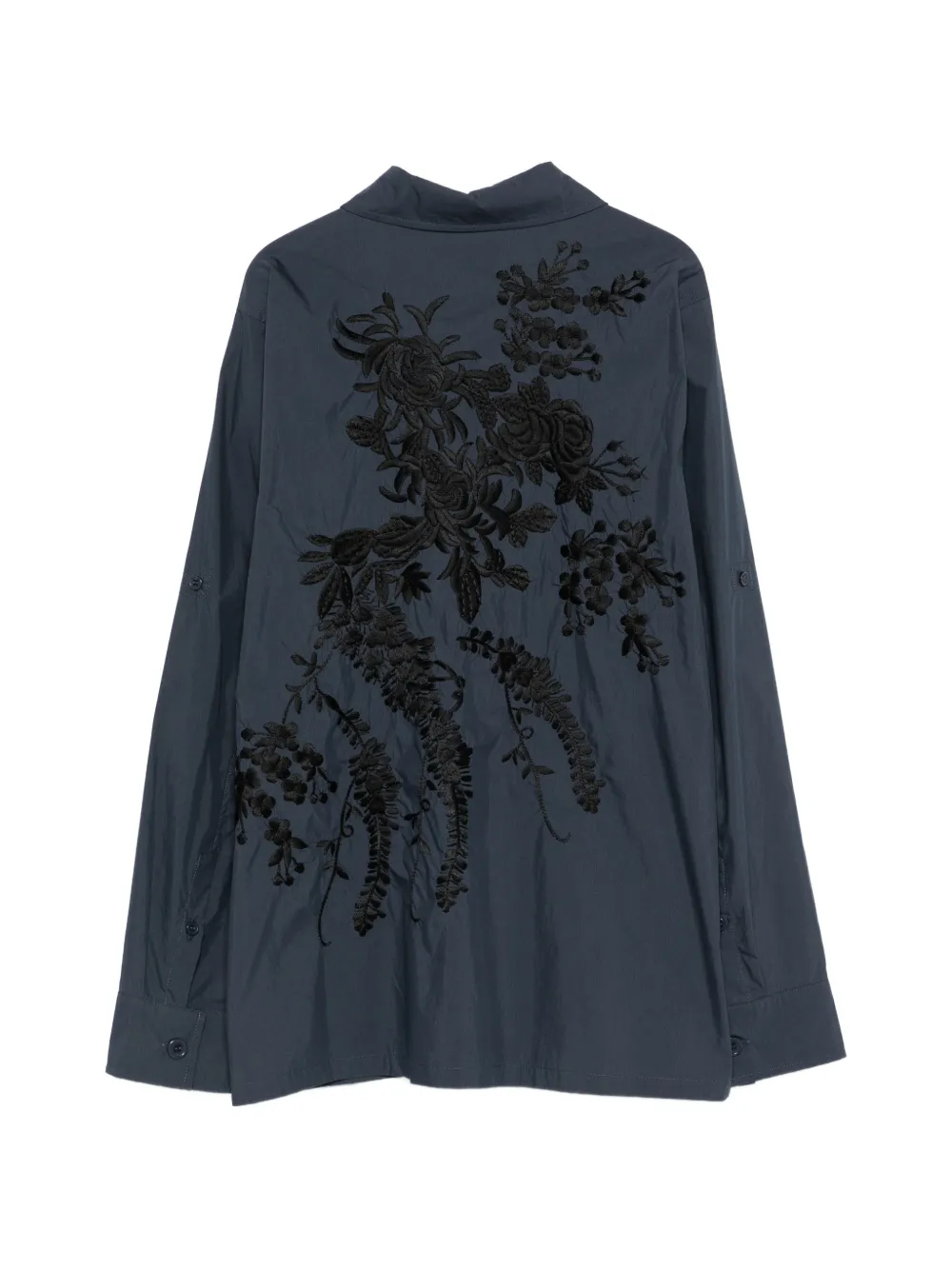 P.A.R.O.S.H. Ninja blouse met borduurwerk en borstzak Blauw