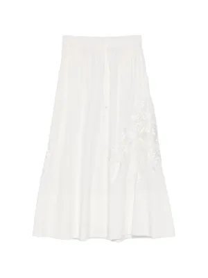 Nº21 Pleated A-line Skirt | White | FARFETCH