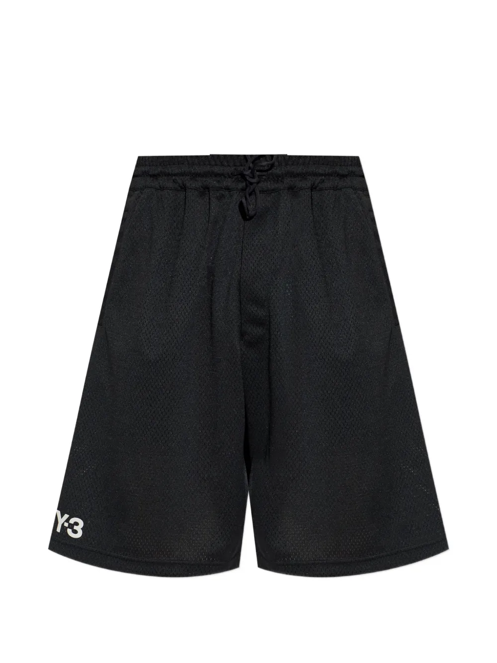 Y-3 logo drawstring shorts - Nero