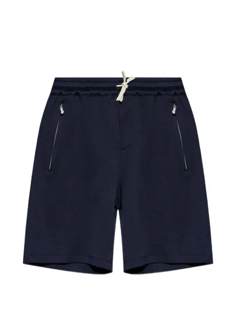 Eleventy drawstring zip track shorts