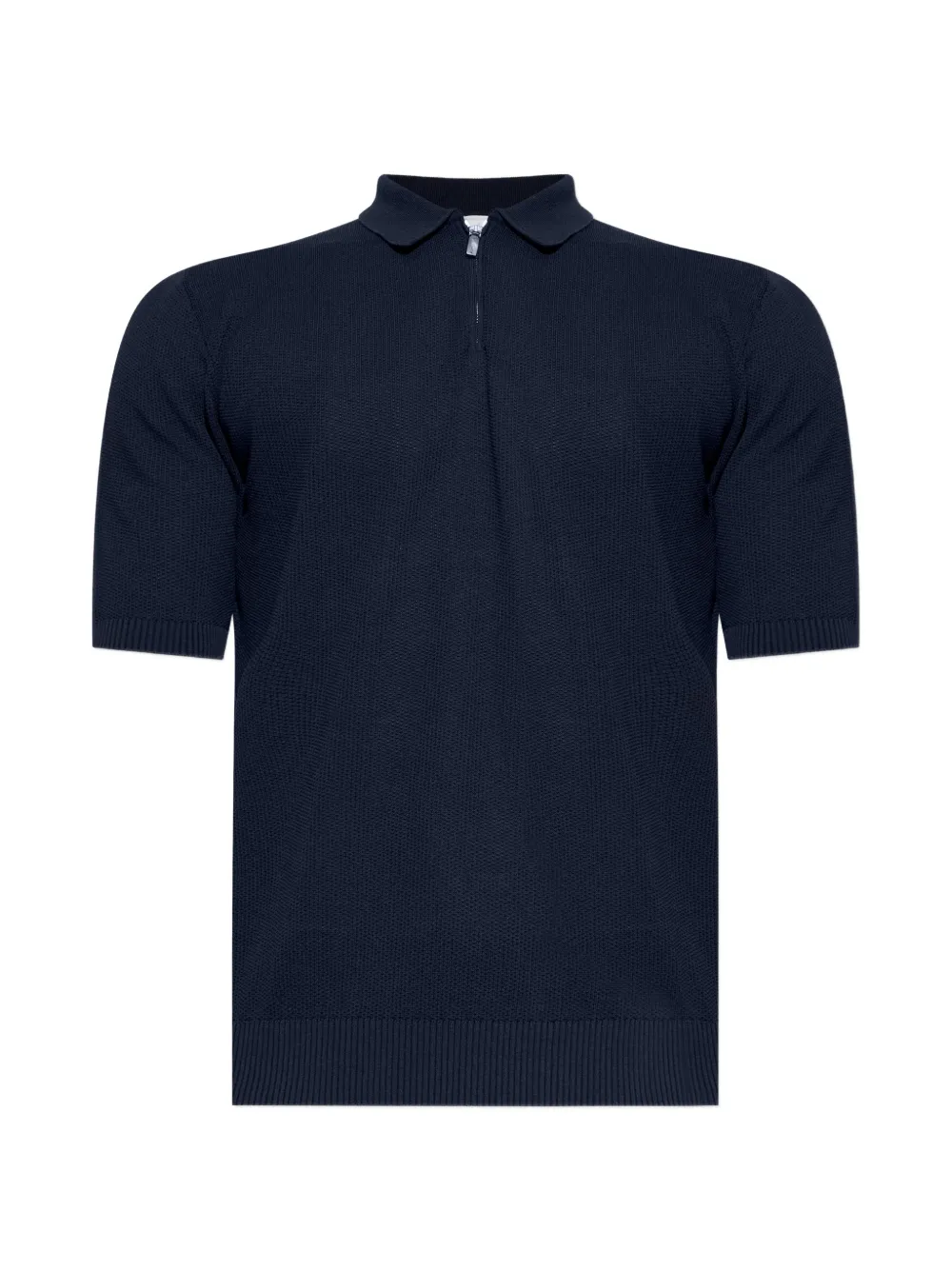 Eleventy zip-up short-sleeve polo shirt - Blu