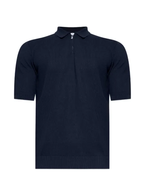 Eleventy zip-up short-sleeve polo shirt