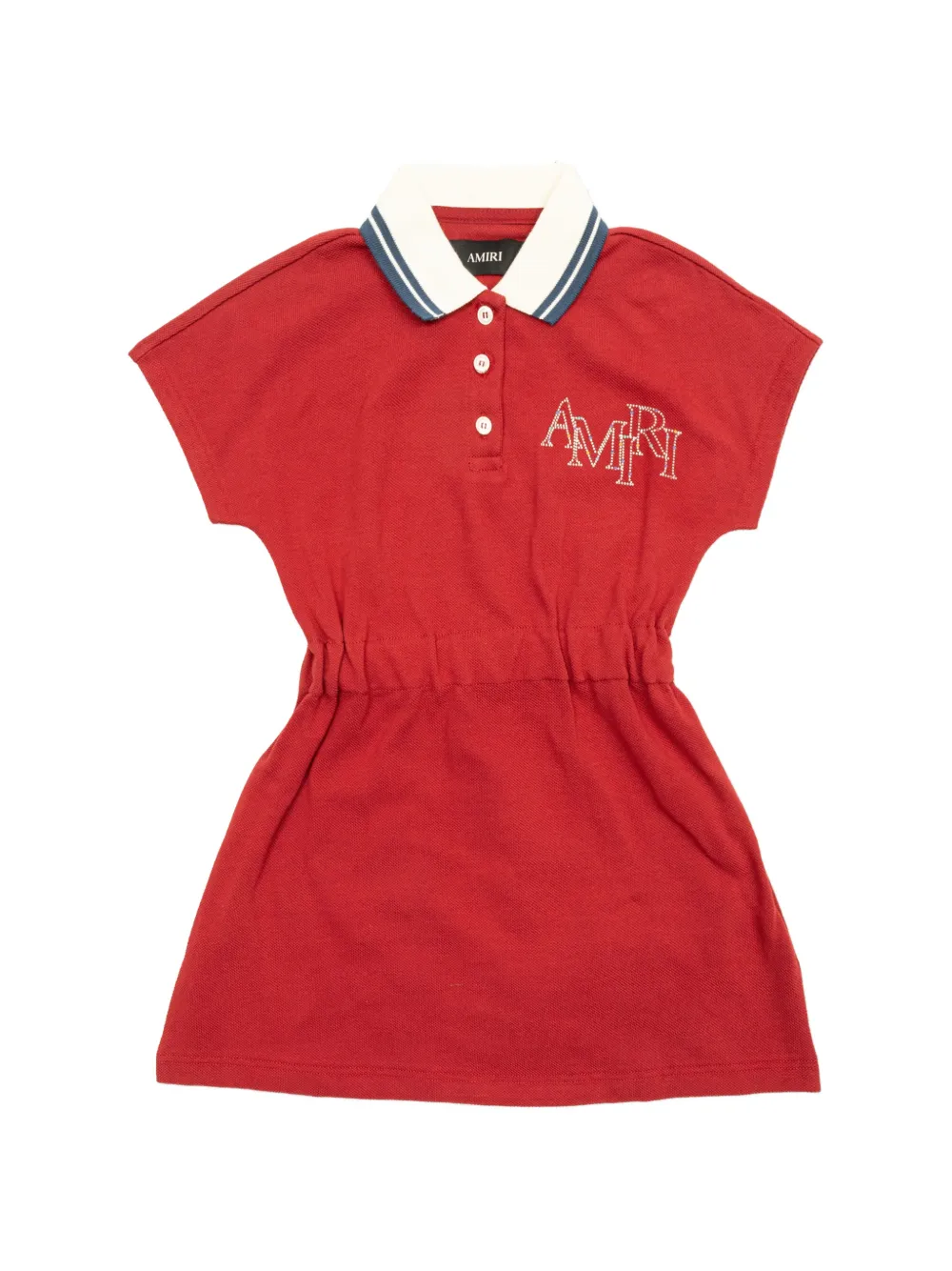 AMIRI KIDS embellished collared dress - Rosso