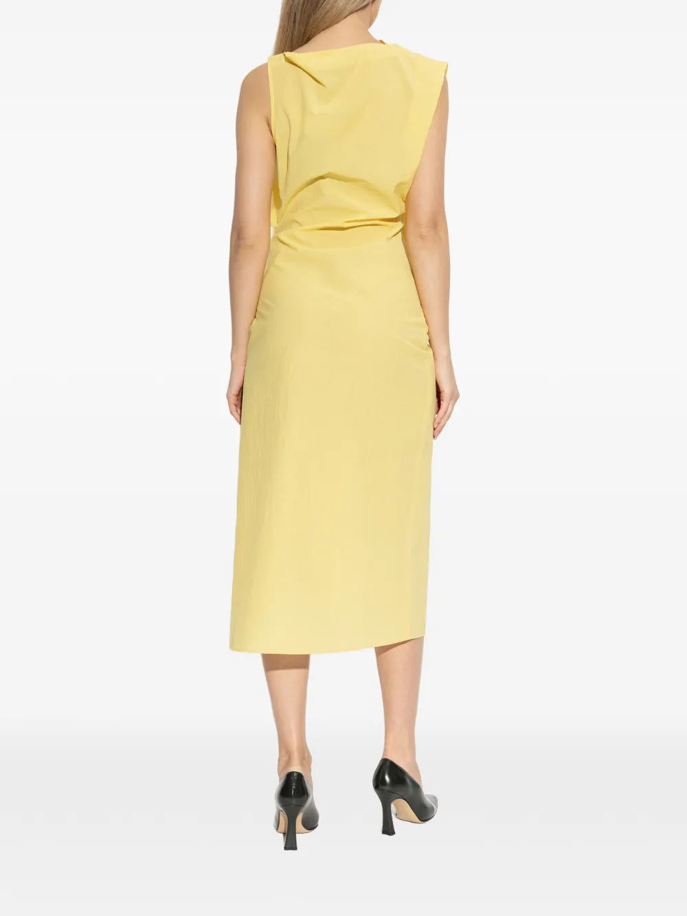 Jacquemus Mouwloze gele jurk Geel
