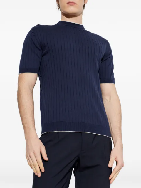 Eleventy ribbed short-sleeve T-shirt