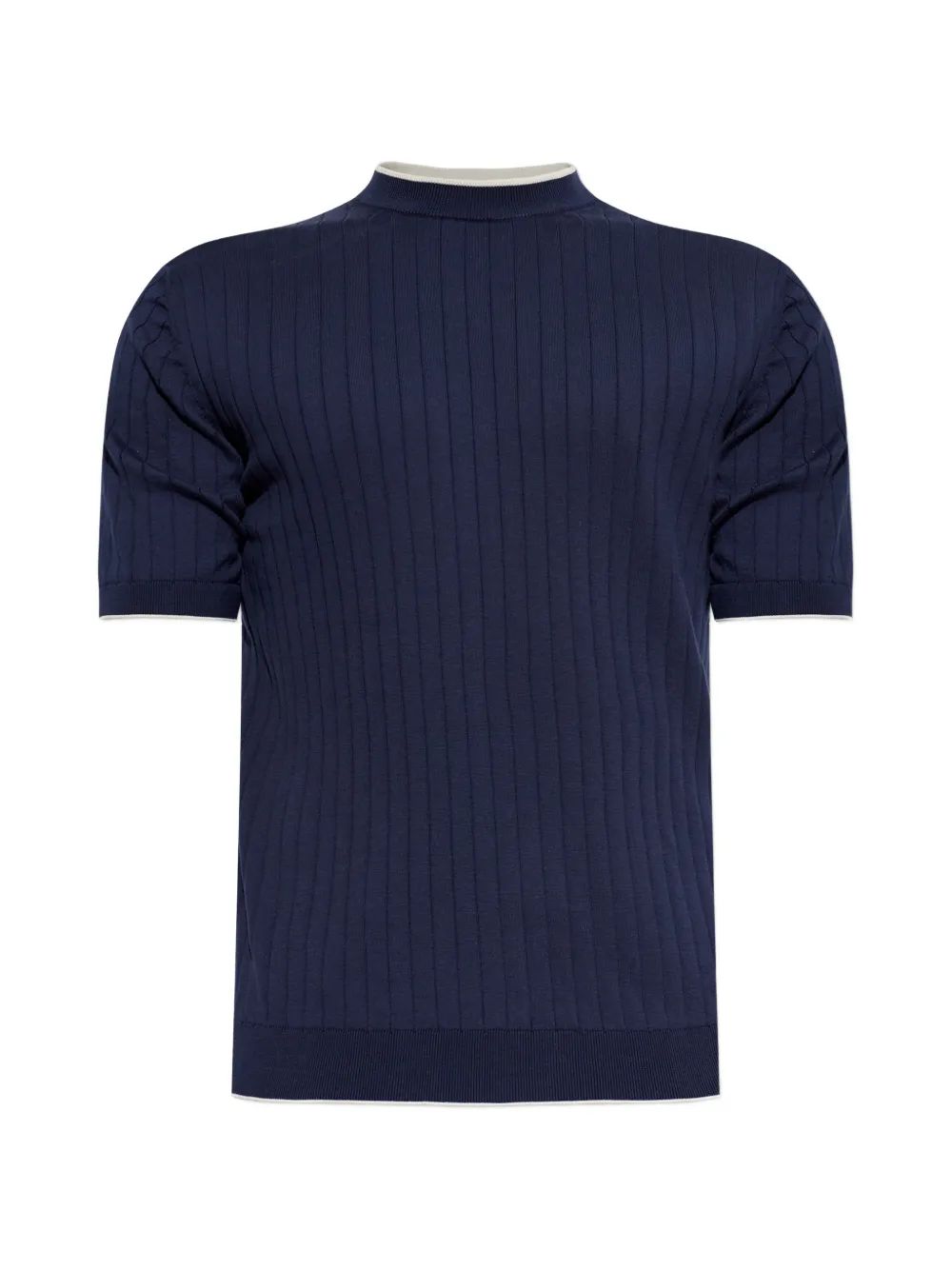 Eleventy Geribbeld T-shirt Blauw