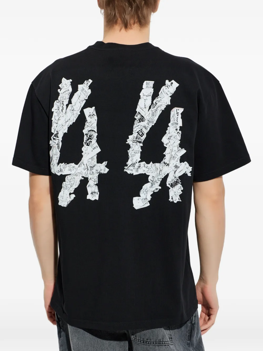 44 LABEL GROUP T-shirt met print Zwart