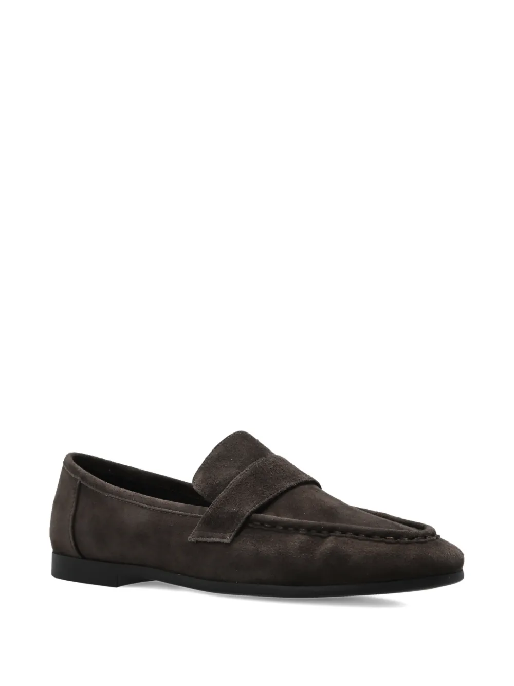 BLACK SUEDE STUDIO Arrow slip-on suède loafers Bruin