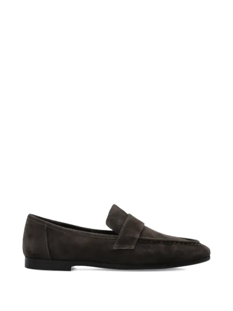 BLACK SUEDE STUDIO Arrow slip-on suede loafers