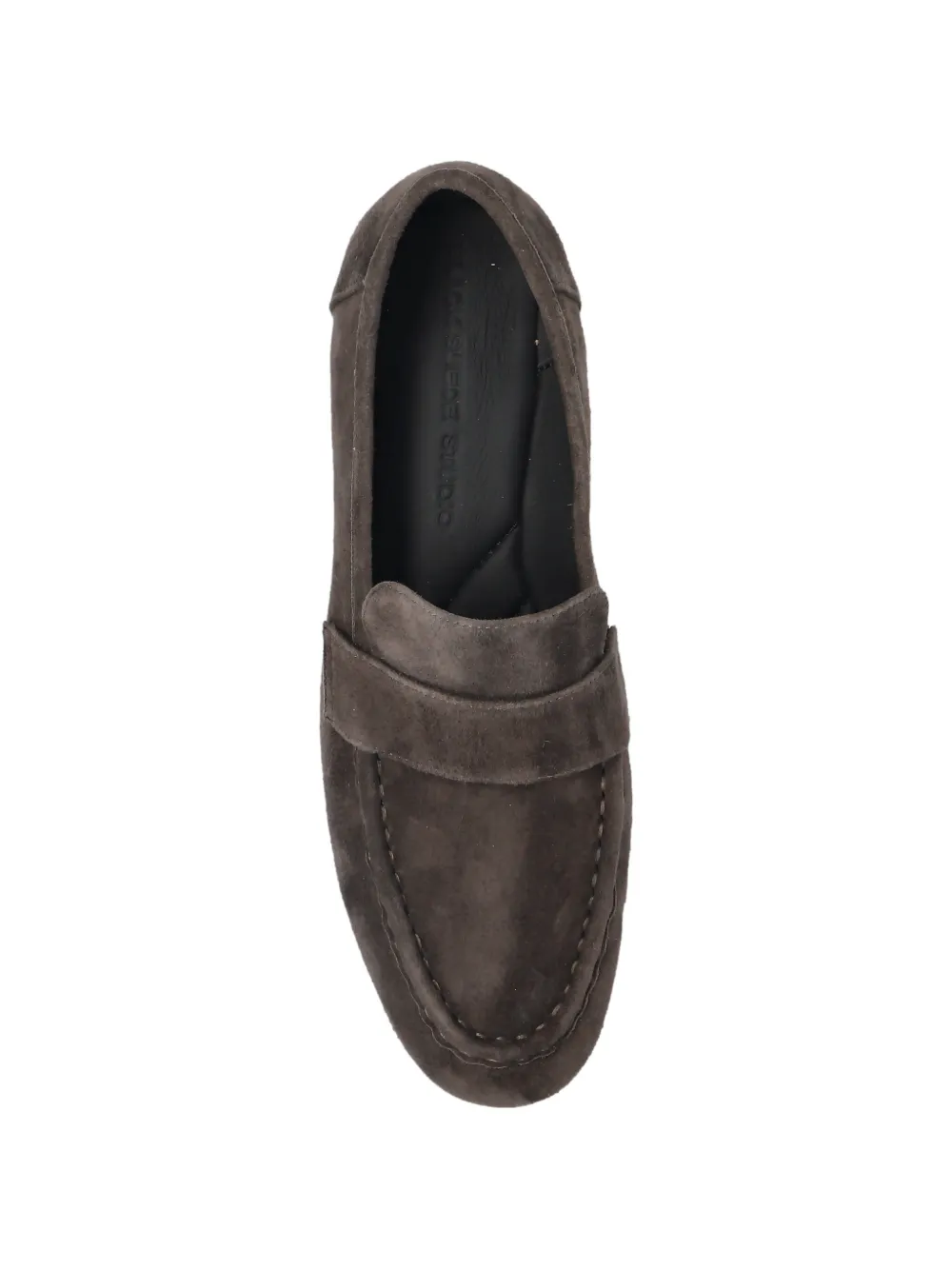 BLACK SUEDE STUDIO Arrow slip-on suède loafers Bruin