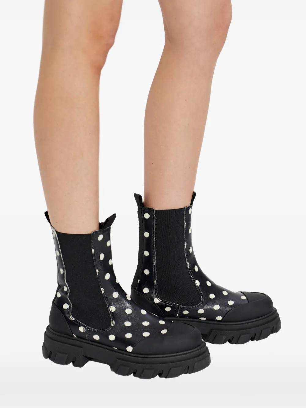 GANNI Laarzen met stippen Zwart