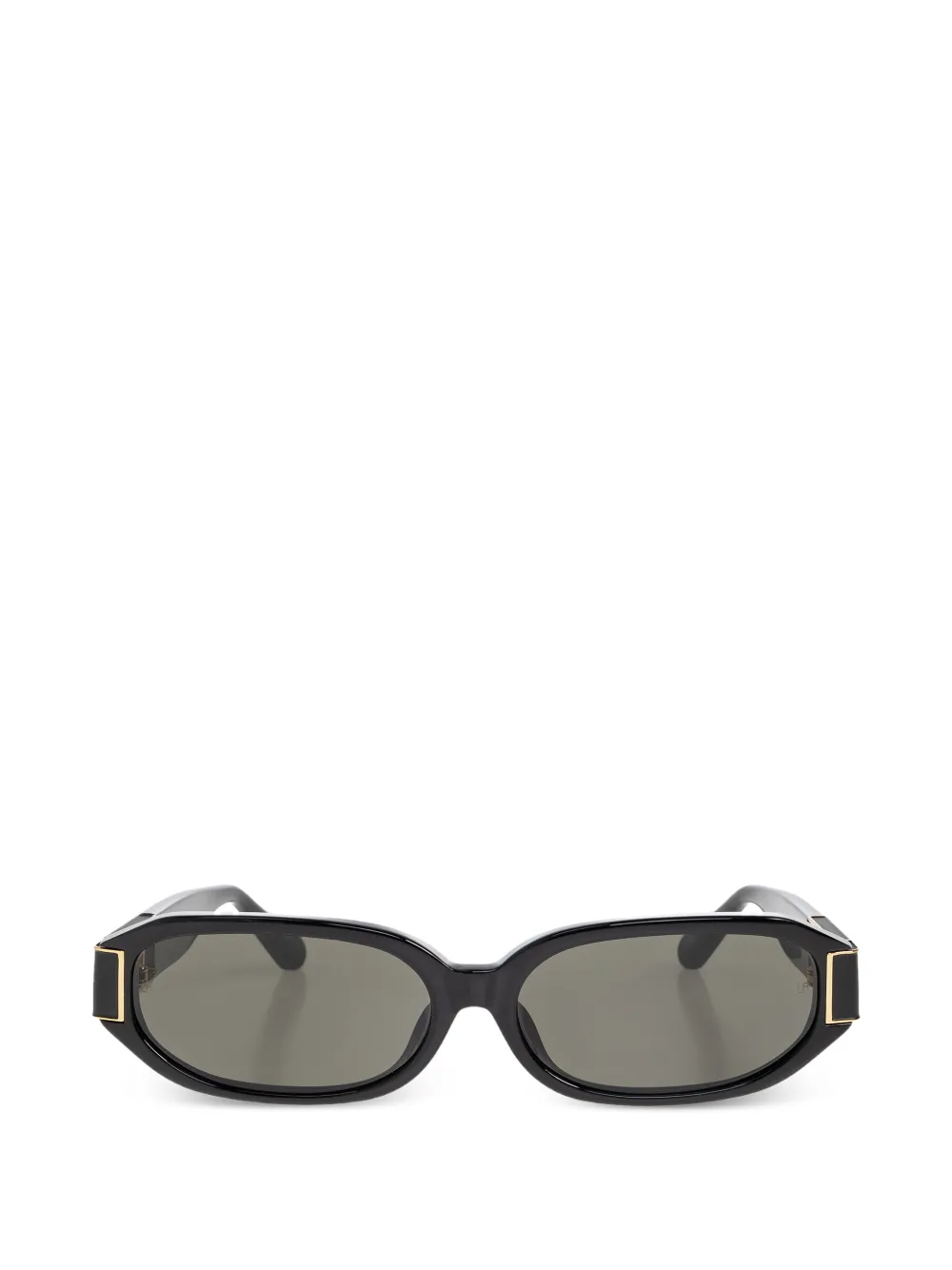 Linda Farrow Occhiali da sole ovali - Nero