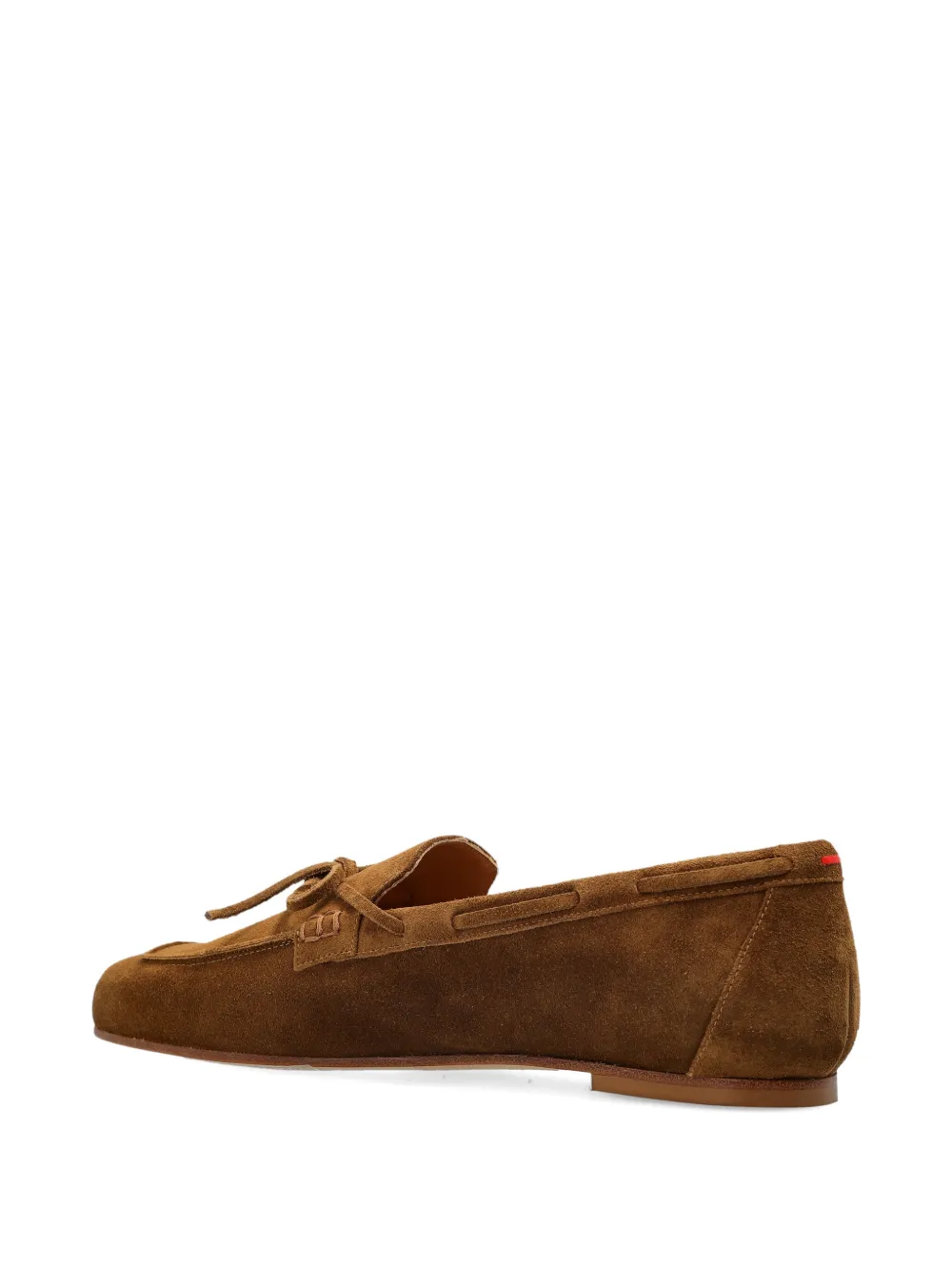 Aeyde bow-detail suede loafers Bruin