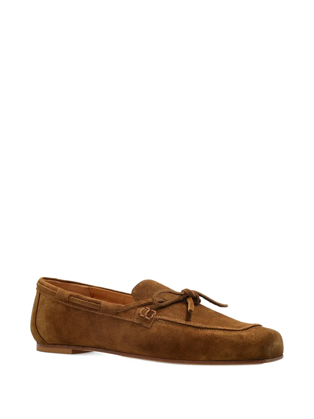 Aeyde bow-detail suede loafers Bruin