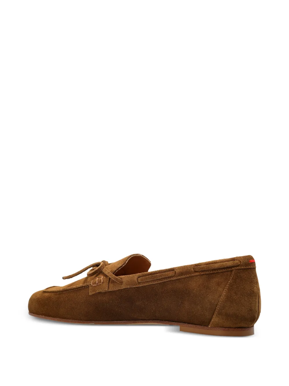 Bow-Detail Suede Loafers