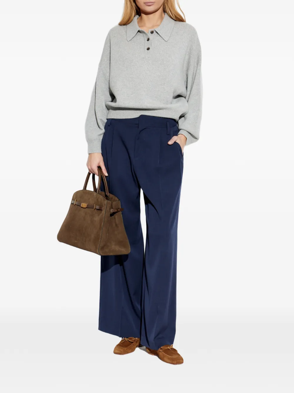Bow-Detail Suede Loafers