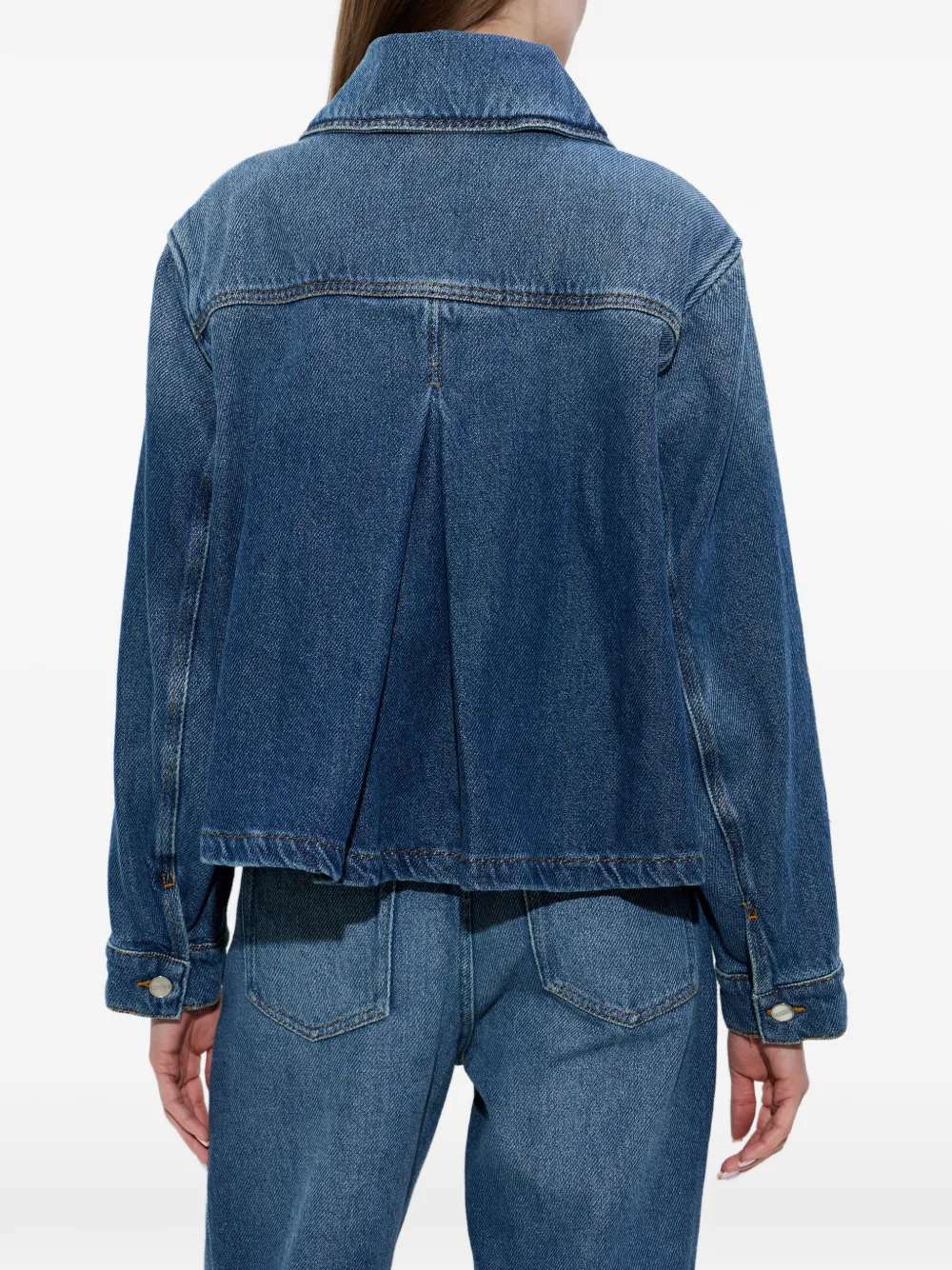 GANNI Denim jack met zak Blauw