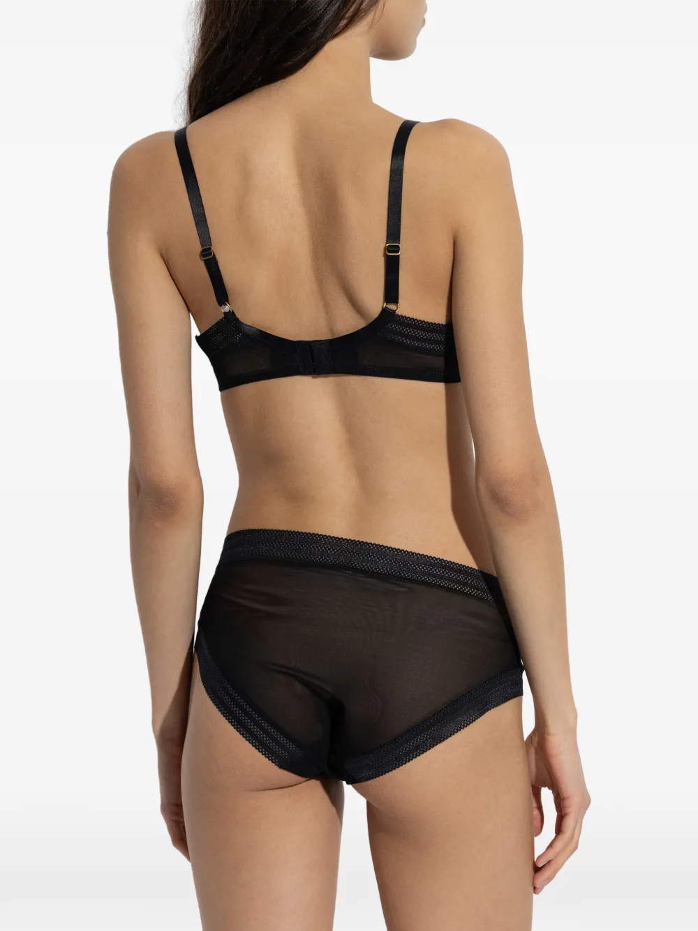  Hanro Lace-trim Bra - Black 