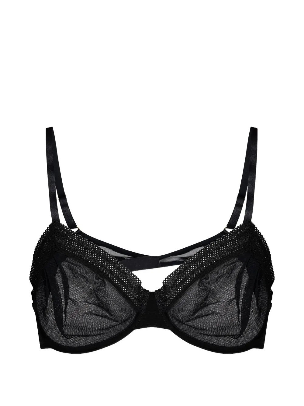 Hanro lace-trim bra - Nero