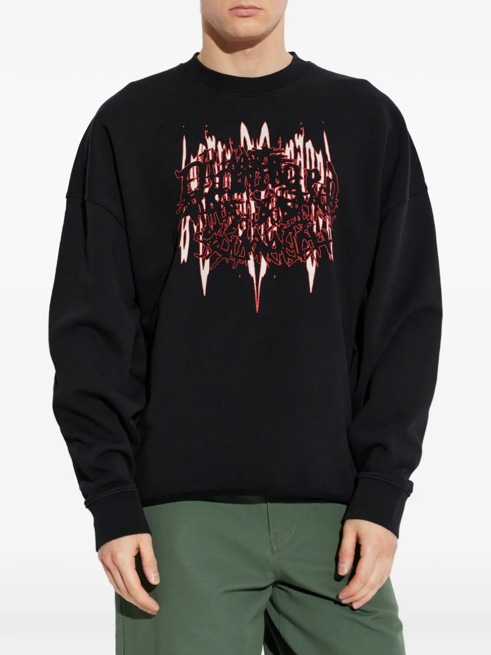 44 LABEL GROUP Sweater met ronde hals Zwart