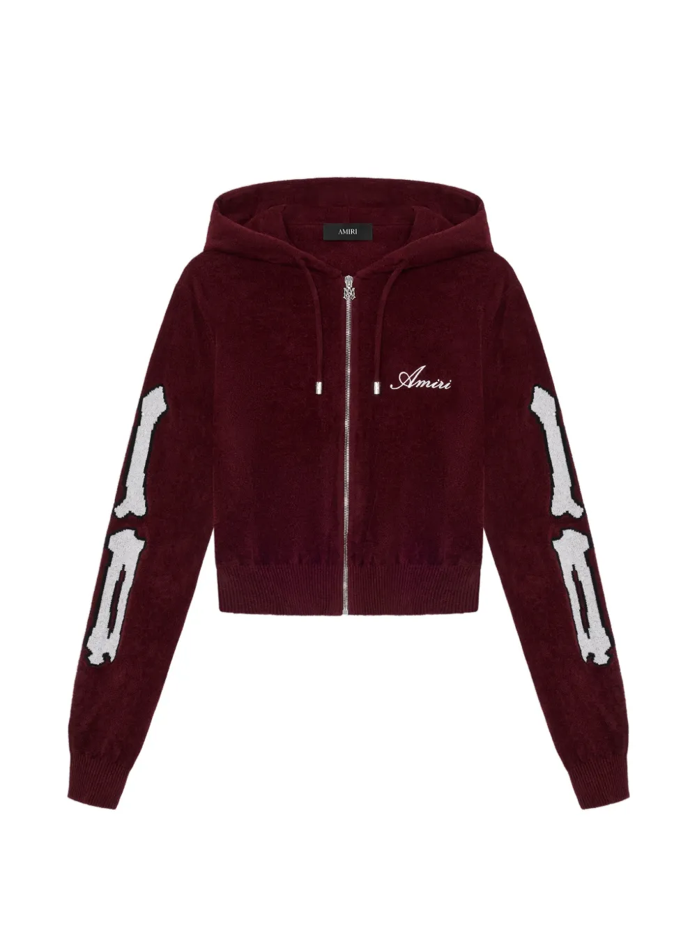 AMIRI Hoodie met geborduurd logo en rits Rood