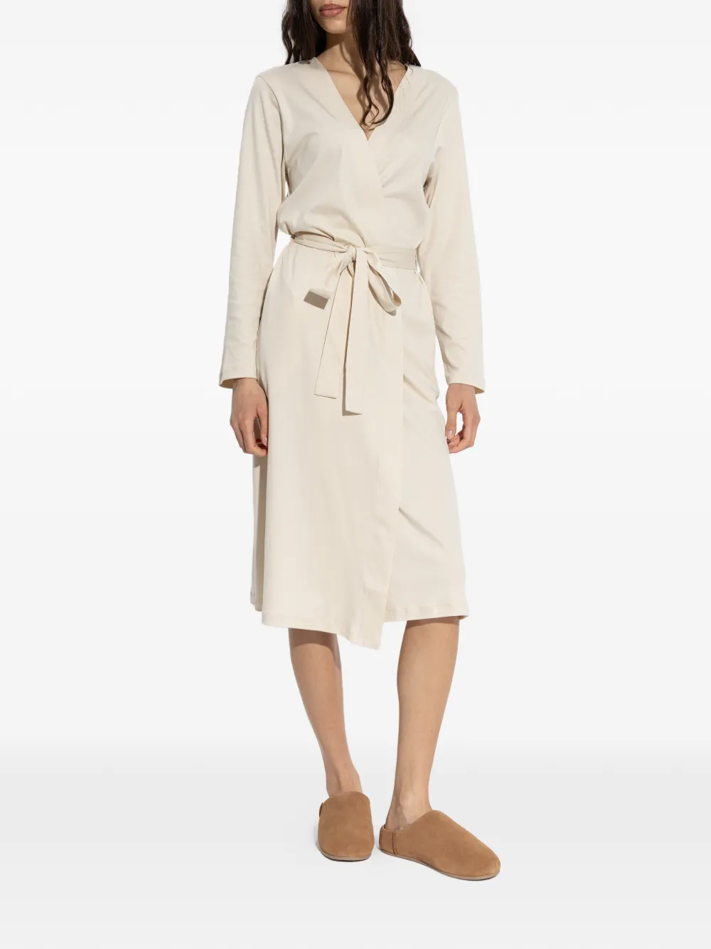  Hanro Belted Bathrobe - Neutrals 