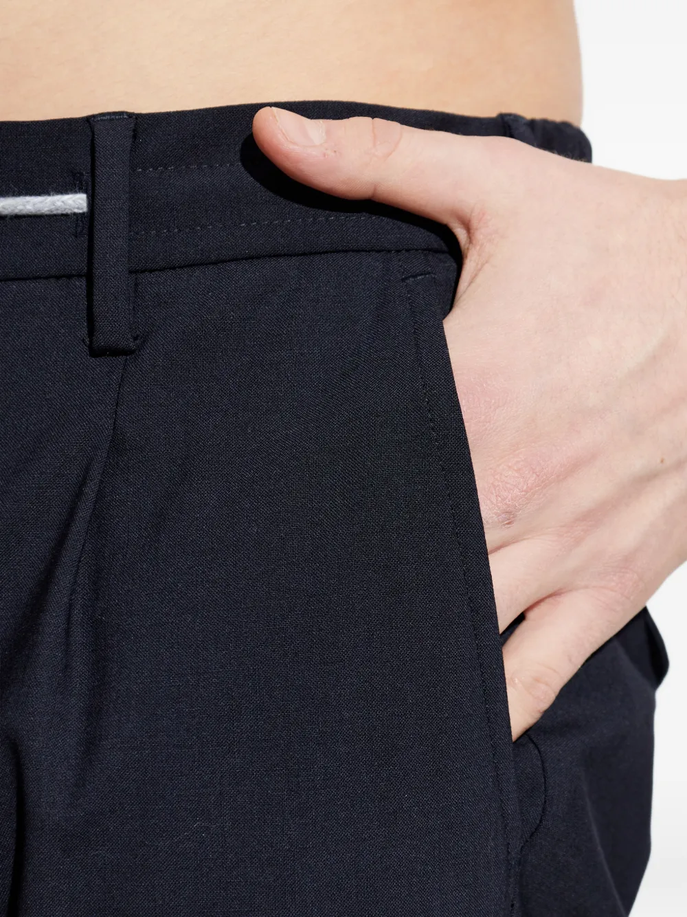 Eleventy Broek met trekkoord Blauw