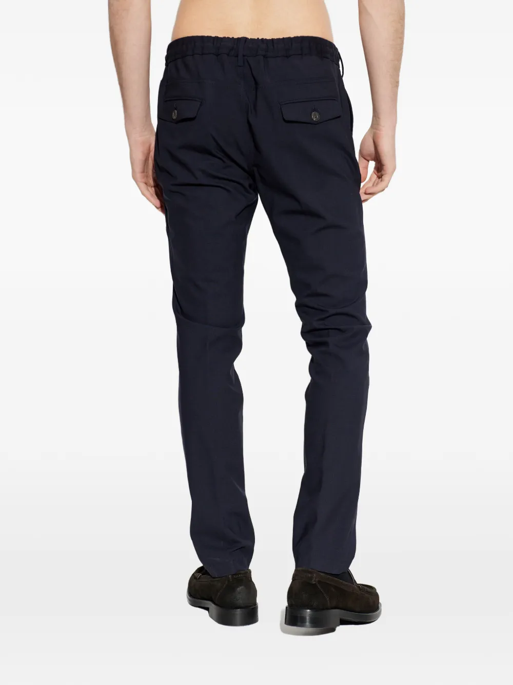Eleventy Broek met trekkoord Blauw