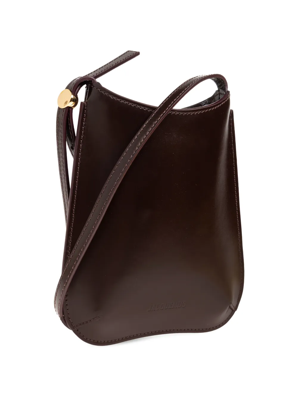 Jacquemus Bisou leren schoudertas Bruin