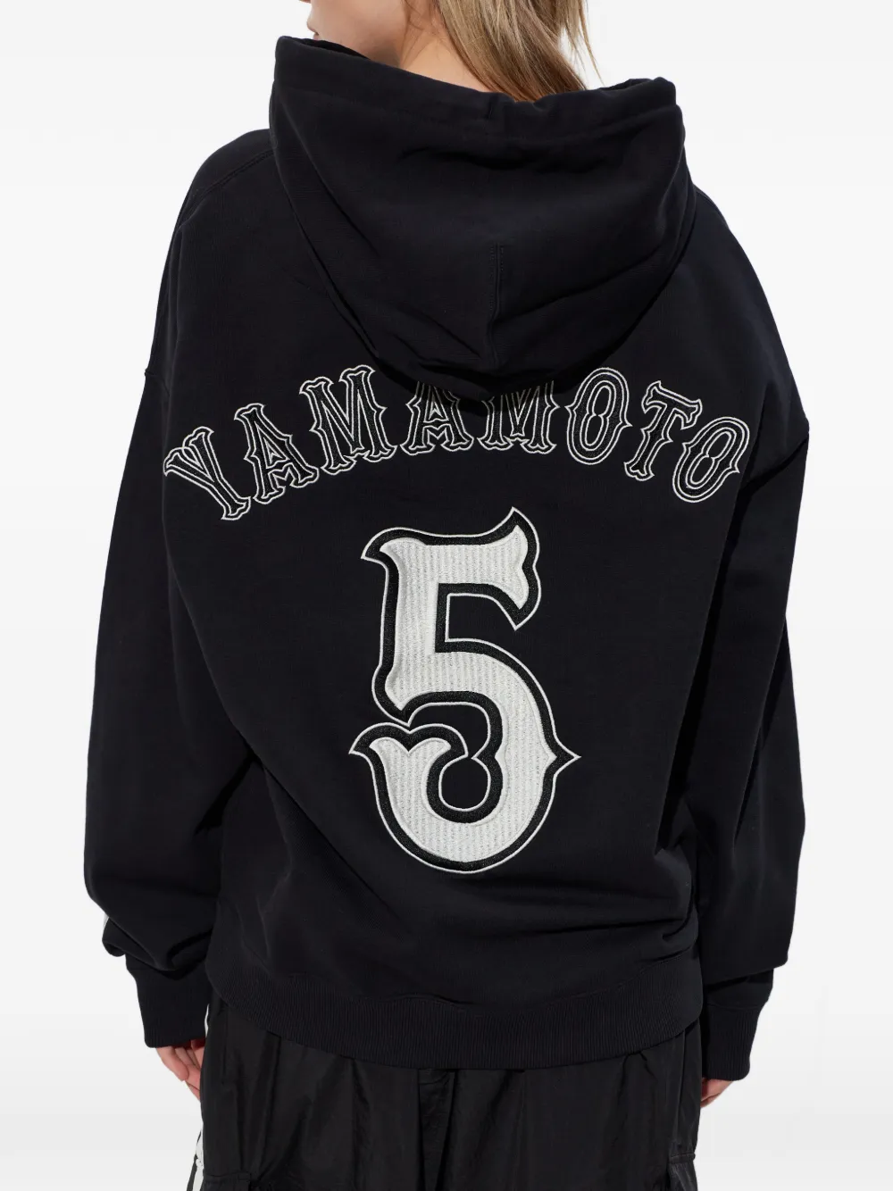 Y-3 Elite 5 GFX logoprinten hoodie Zwart