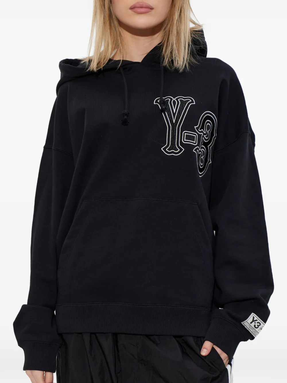 Y-3 Elite 5 GFX logoprinten hoodie Zwart