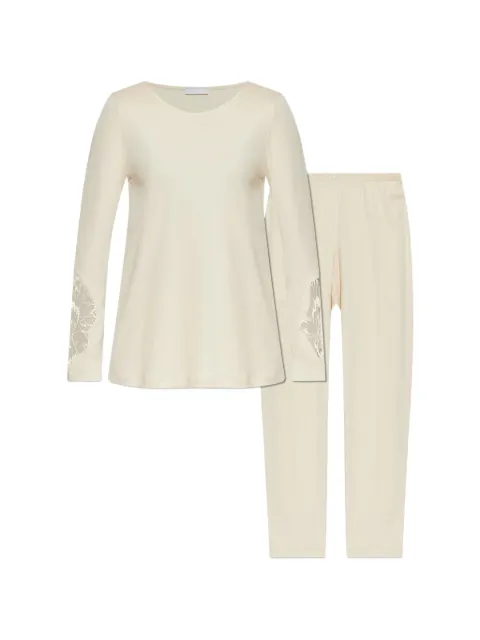 Hanro lace-detail pyjamas