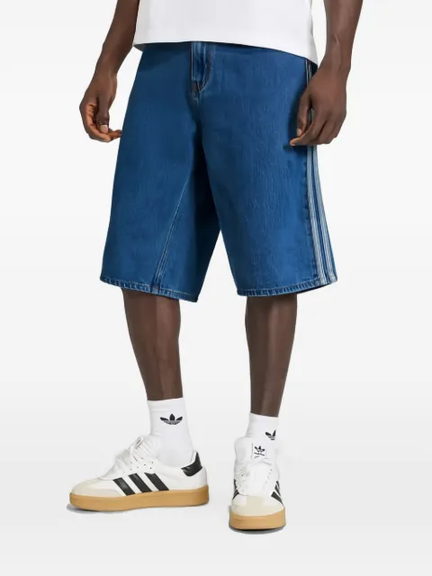 adidas side-stripe denim shorts