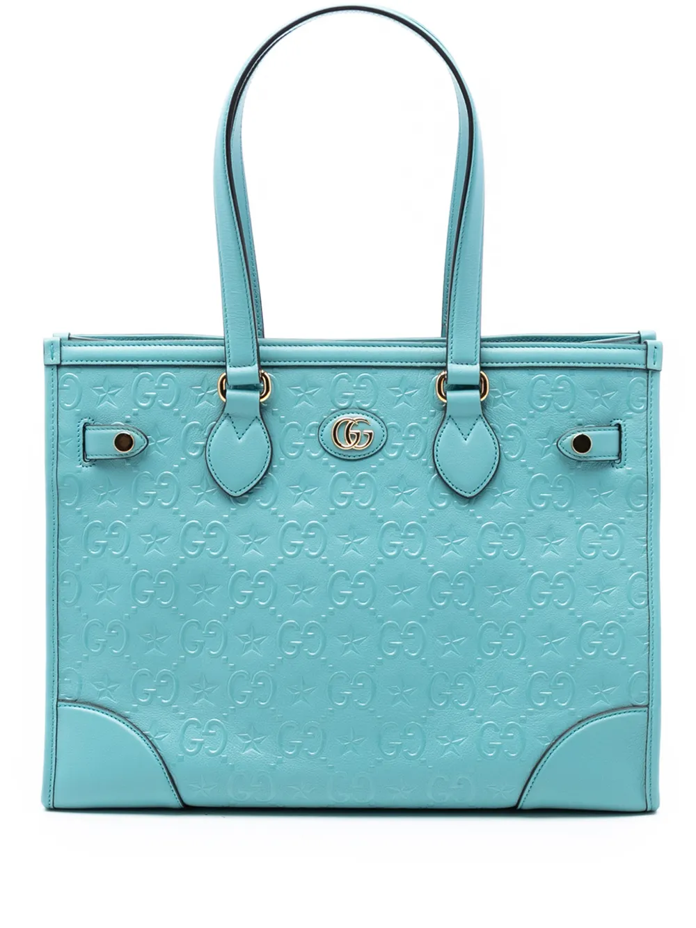 Gucci Pre-Owned 2016-2025 GG Star Embossed Leather tote bag - Blu
