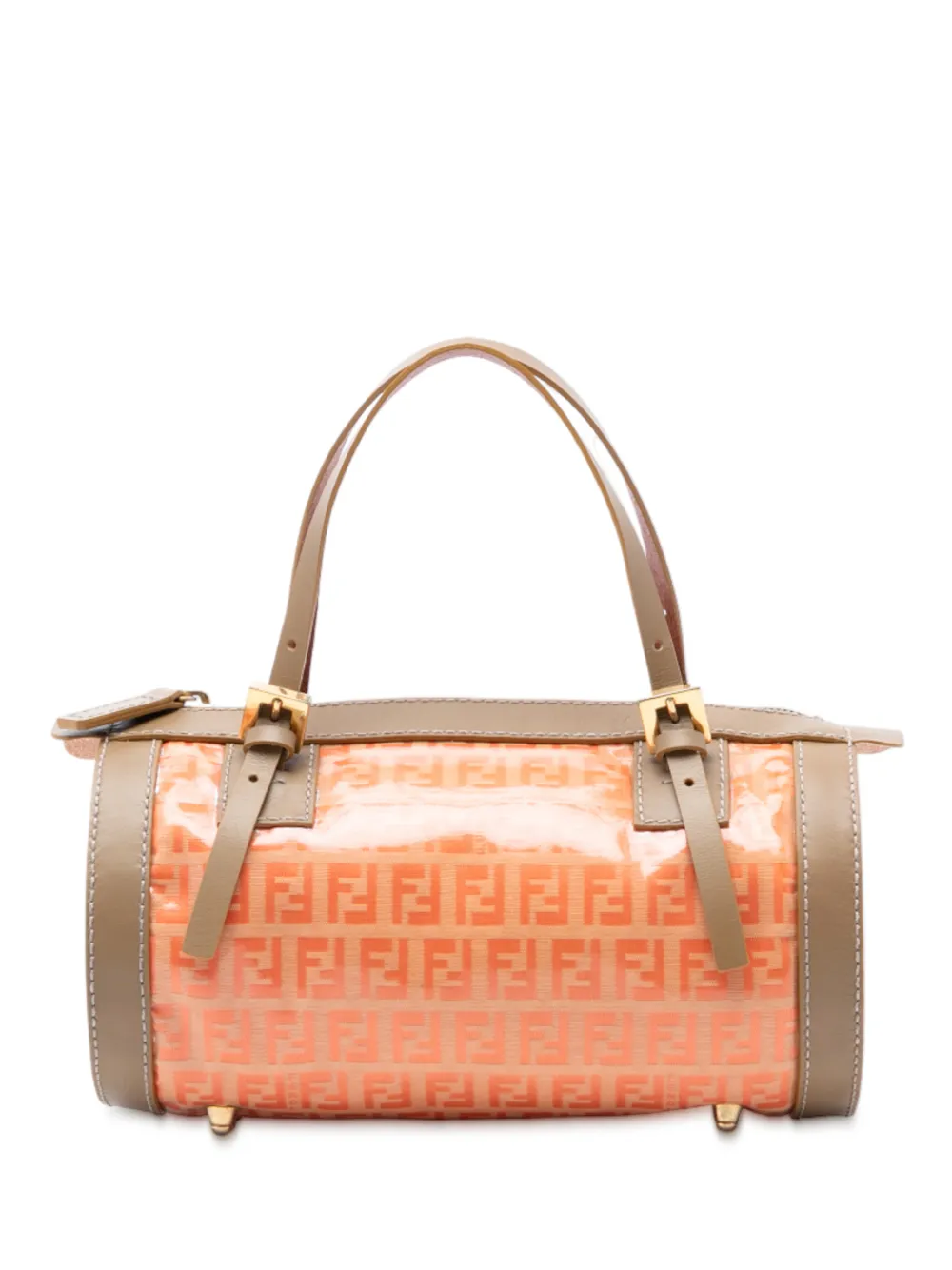 Fendi Pre-Owned 2000-2010 Zucchino Coated Canvas Barrel handbag - Marrone