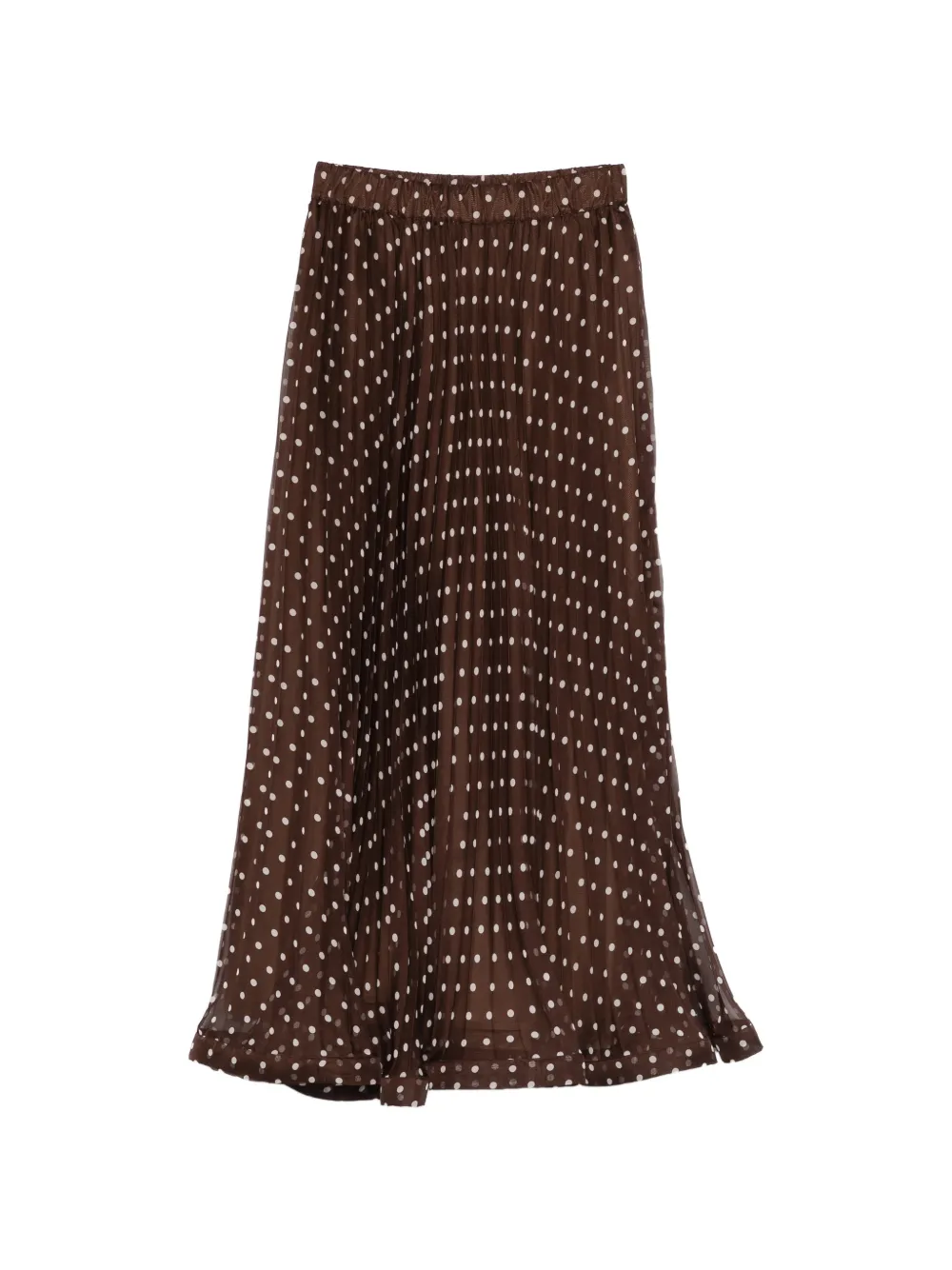 P.A.R.O.S.H. polka-dot pleated maxi skirt - Marrone