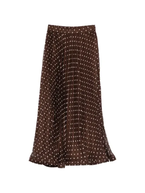 P.A.R.O.S.H. jupe longue plissée à pois