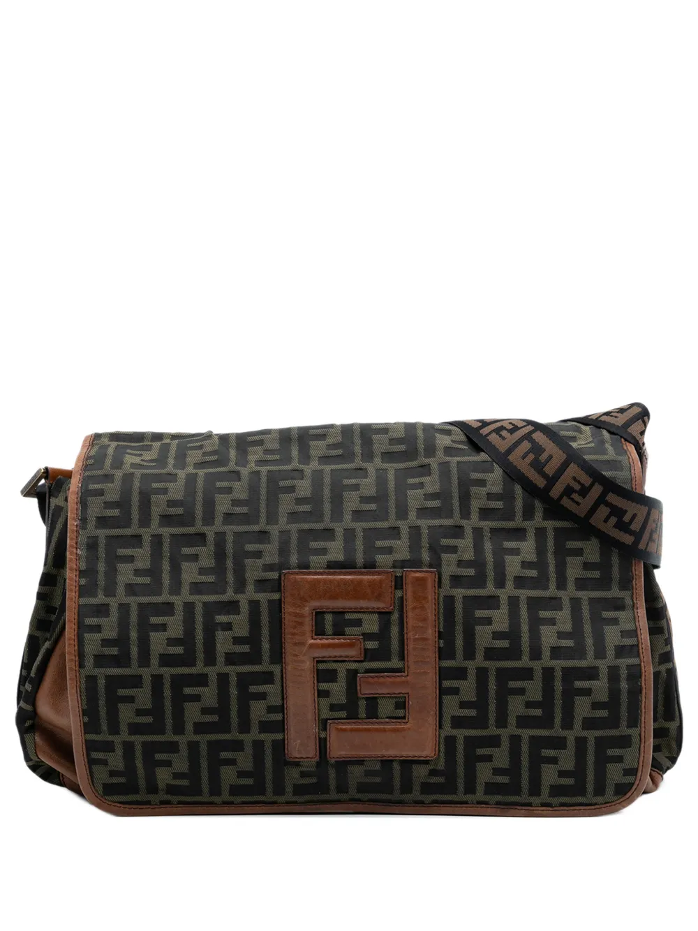 Fendi Pre-Owned Borsa a tracolla FF in tela con motivo Zucca 2000-2010 - Marrone