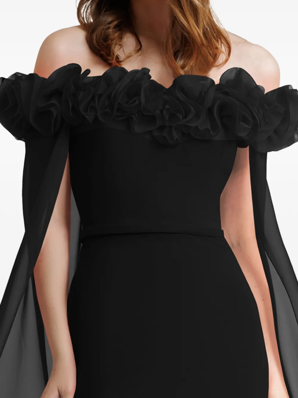 Gemy Maalouf Off-shoulder maxi-jurk Zwart