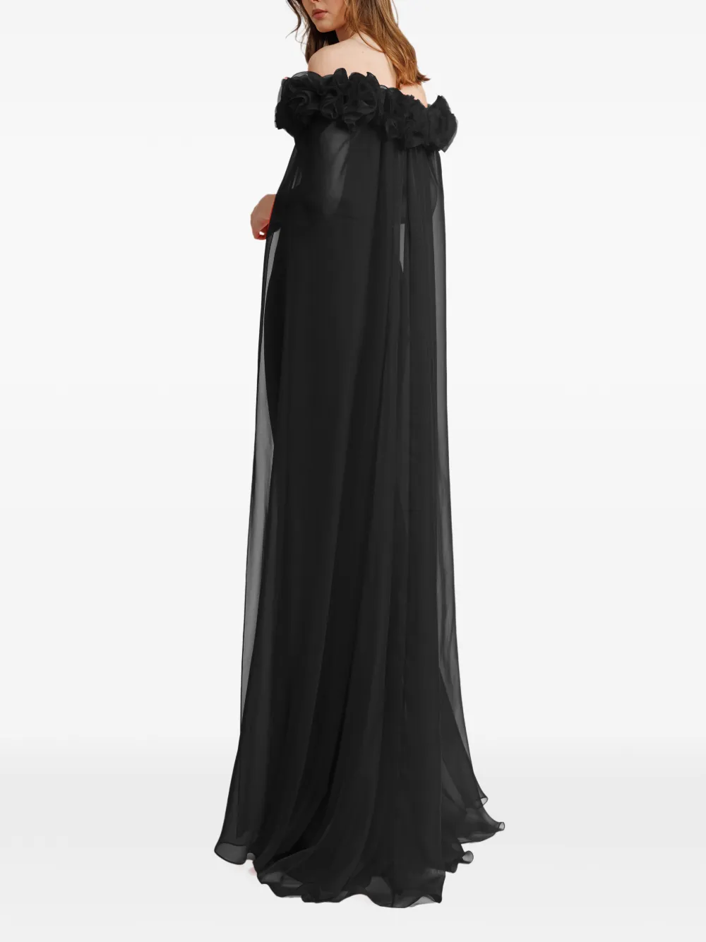 Gemy Maalouf Off-shoulder maxi-jurk Zwart