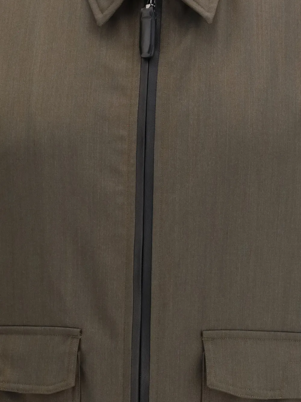 Brioni Jack met rits en lange mouwen Groen