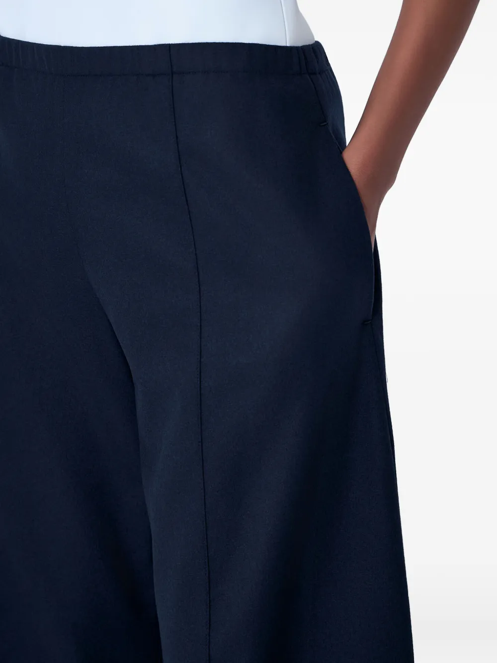 elasticated wide-leg palazzo pants