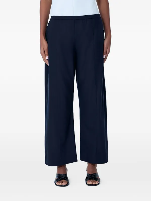 Khaite Elasticated Wide-leg Palazzo Pants in Blue