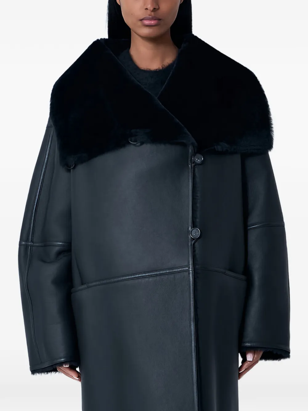TOTEME oversized coat - Nero