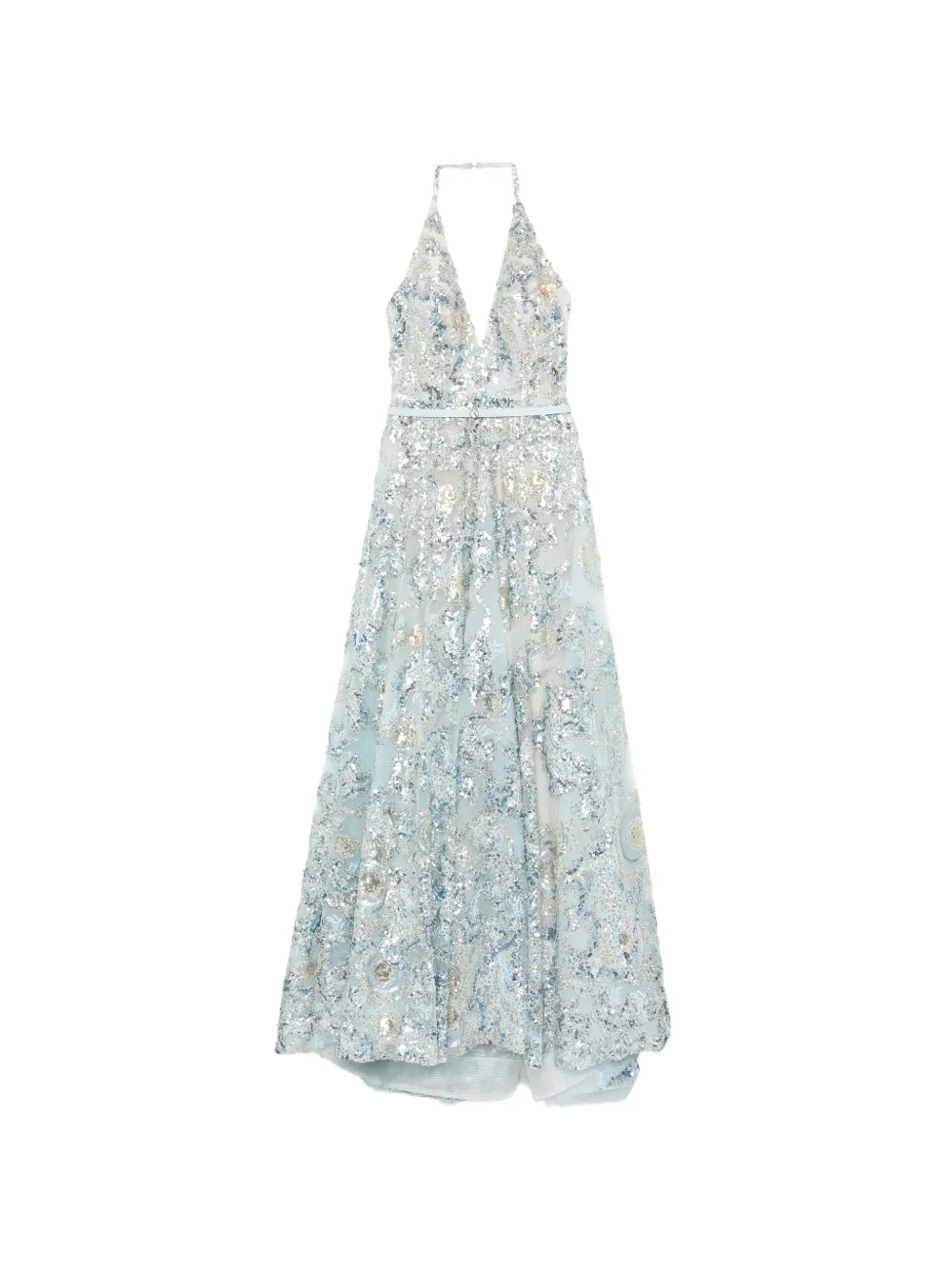 Saiid Kobeisy embroidered long dress - Blu