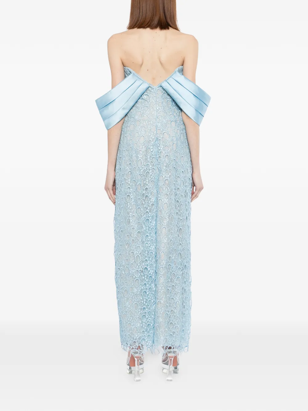 Saiid Kobeisy Guipure midi-jurk Blauw