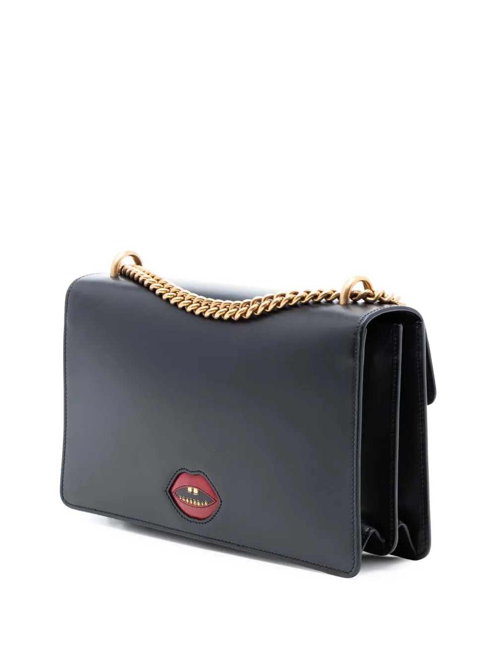 2016-2025 Medium Gg Marmont Leather Malaga Kid Heart Patch Chain Flap Shoulder Bag