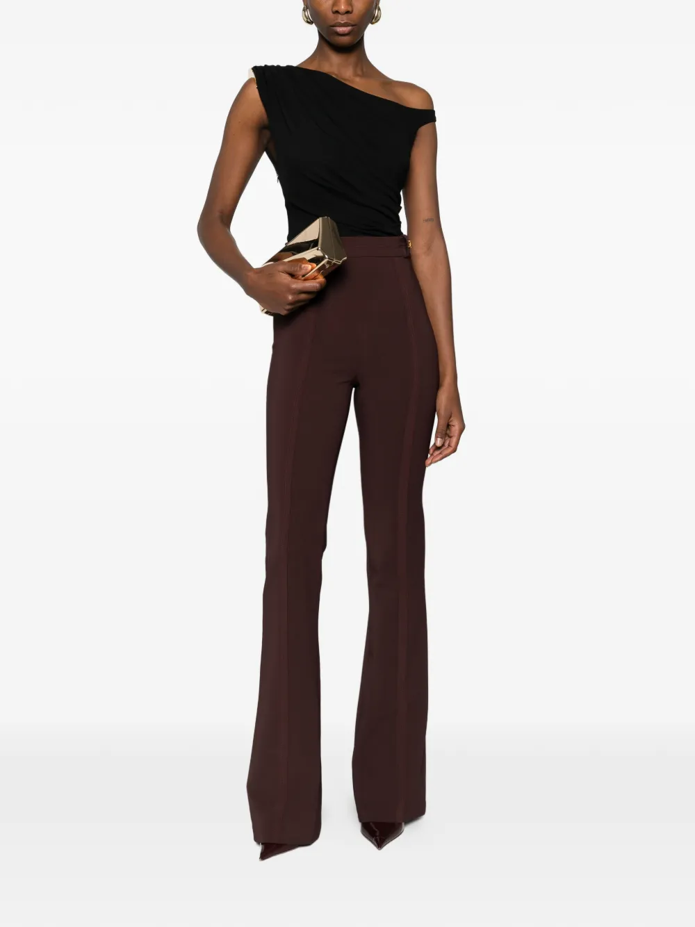 Elisabetta Franchi Asymmetrische body Zwart