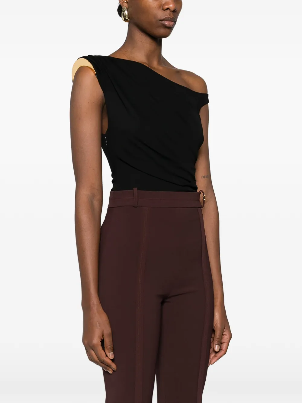 Elisabetta Franchi Asymmetrische body Zwart