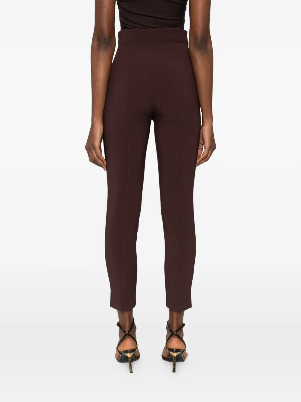 Elisabetta Franchi High waist broek Bruin